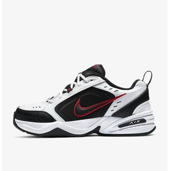 Nike Air Monarch IV Black Red Shoes Men's Size 10.5 Basketball Running Athletic - Picture 3 of 11